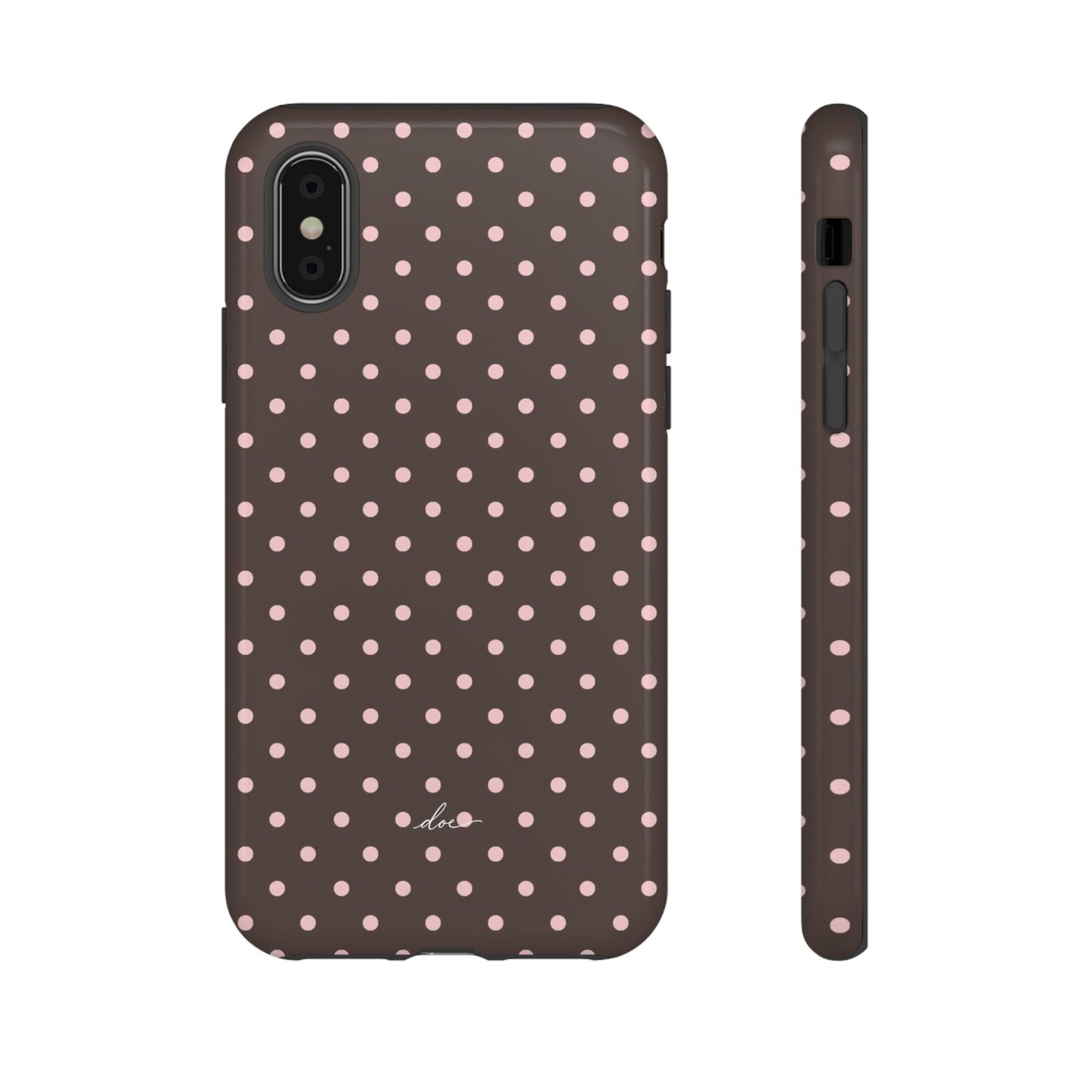 Brown Polka Dot iPhone Case