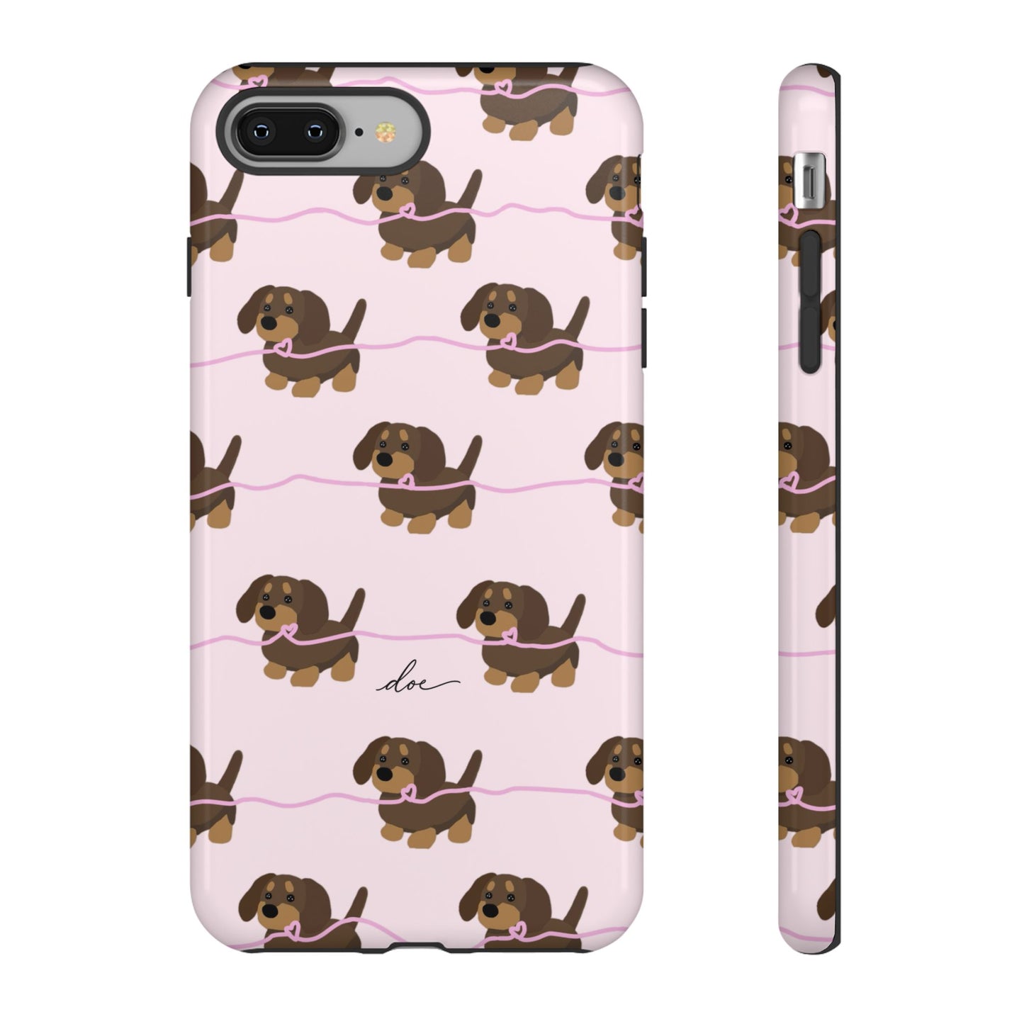 Pink Dachshunds iPhone Case