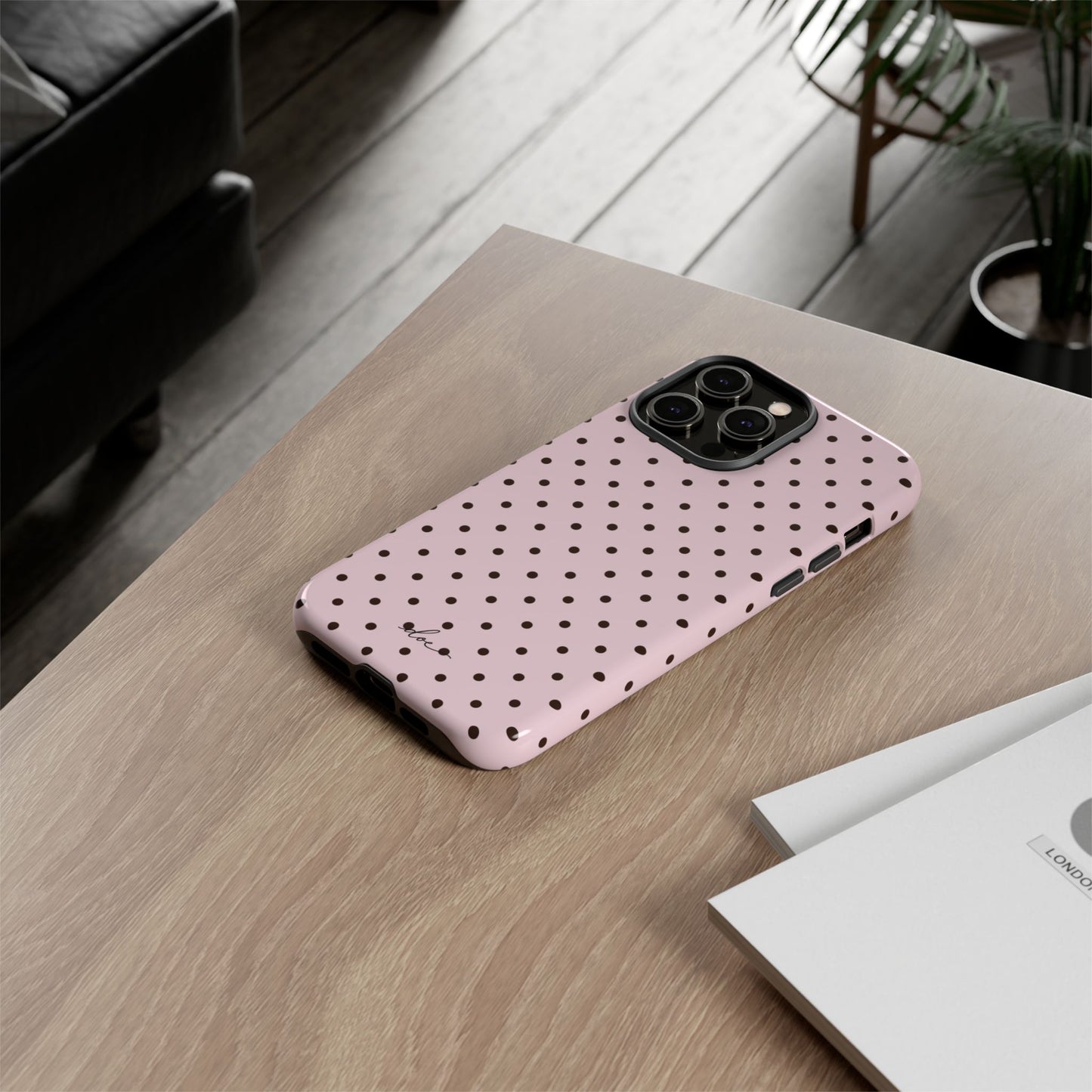 Pink Polka Dot iPhone Case