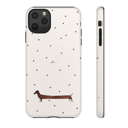 Polka Dachshund iPhone Case