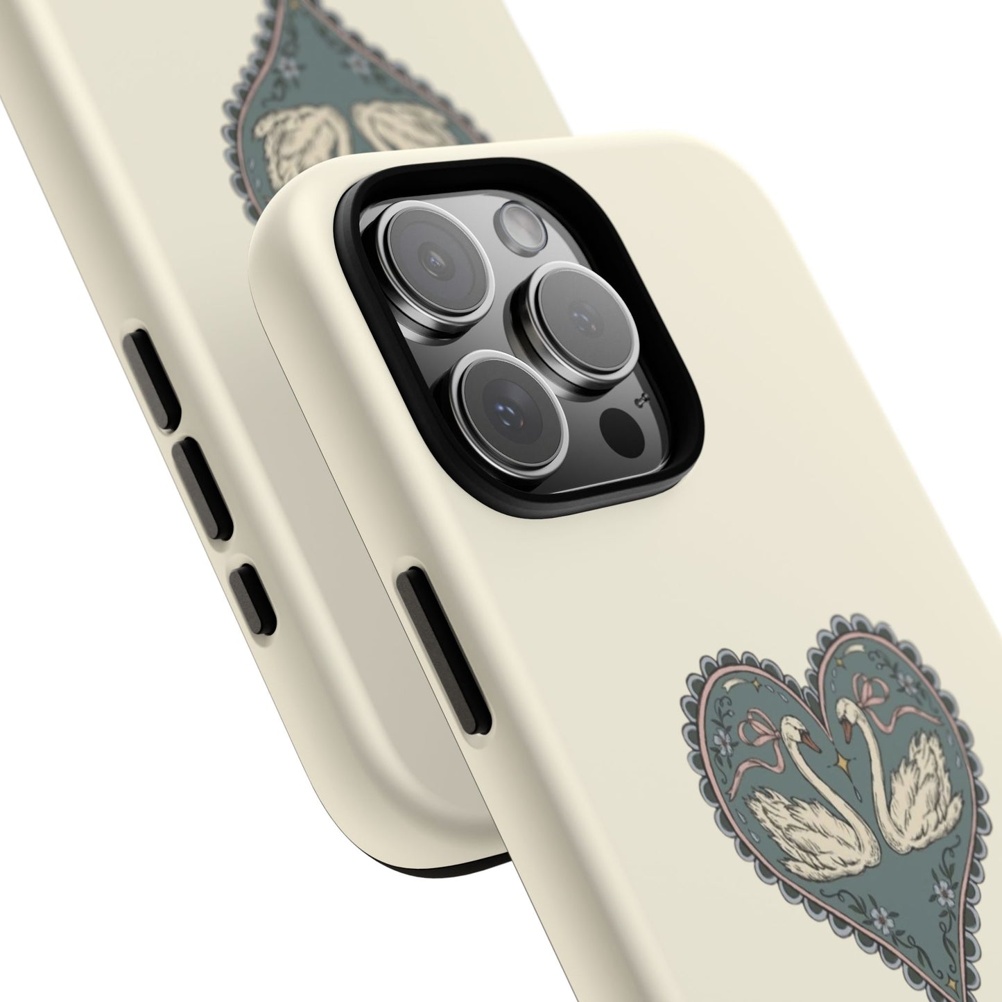 Swan Hearts iPhone Case