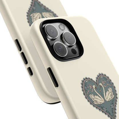 Swan Hearts iPhone Case