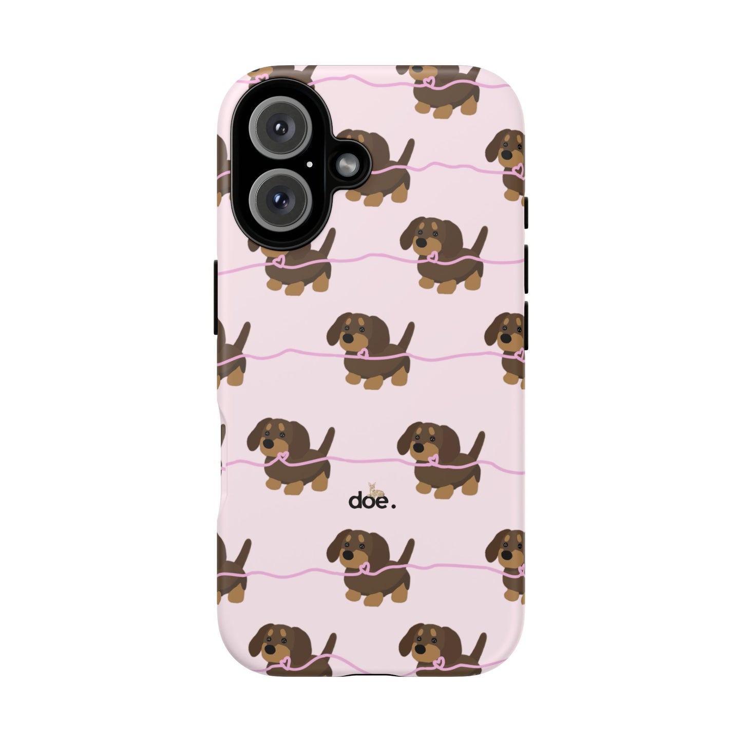 Pink Dachshunds iPhone Case