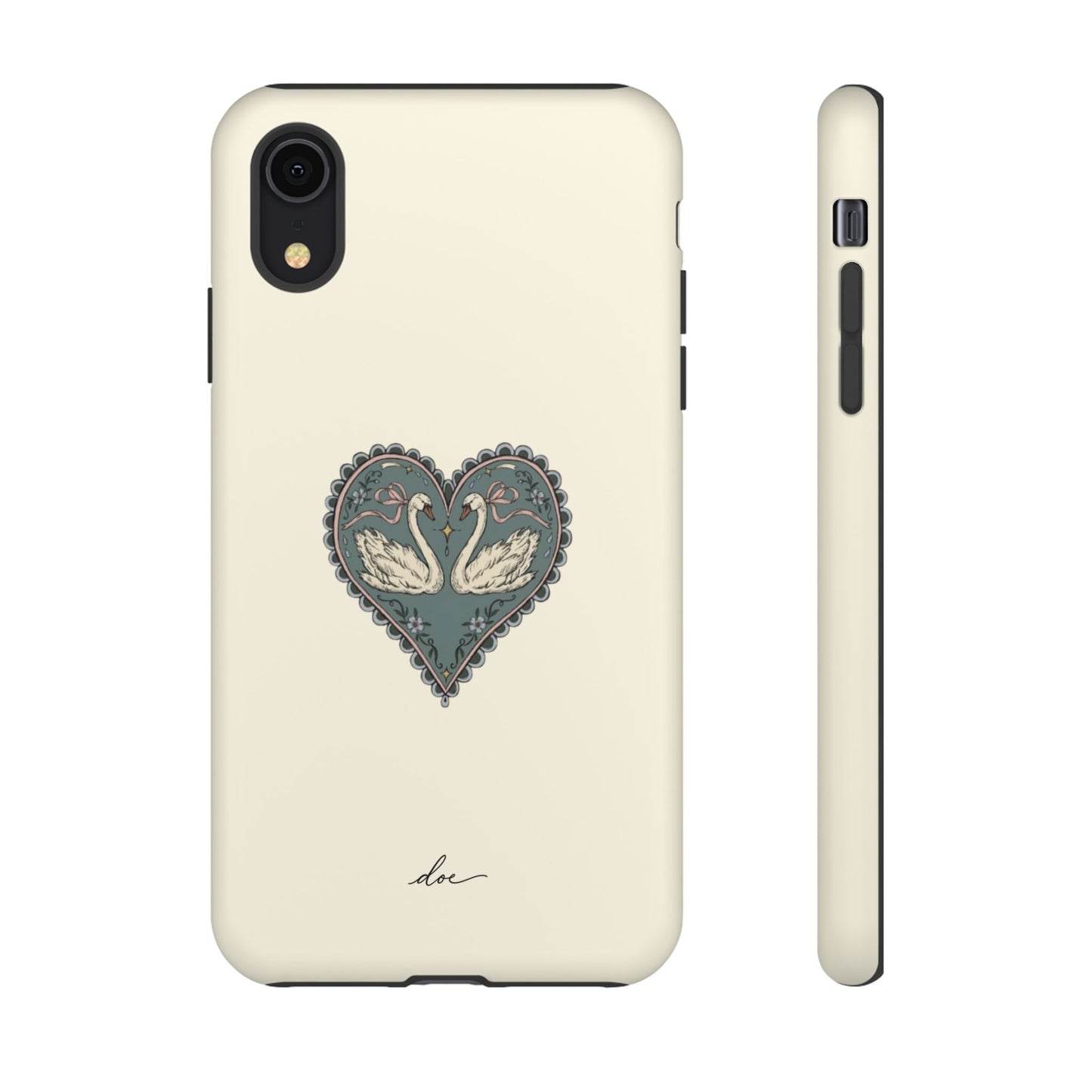 Swan Hearts iPhone Case