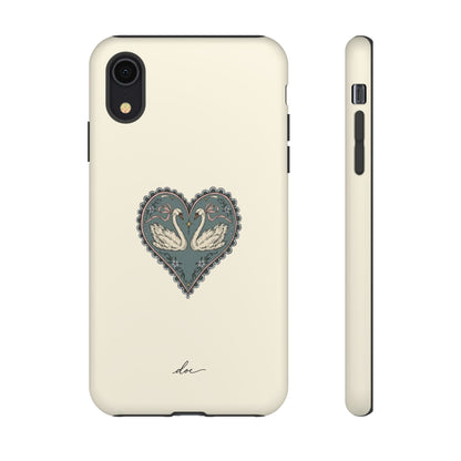 Swan Hearts iPhone Case