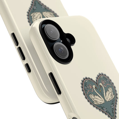 Swan Hearts iPhone Case