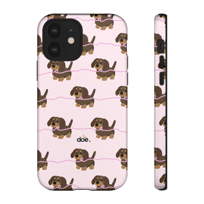 Pink Dachshunds iPhone Case
