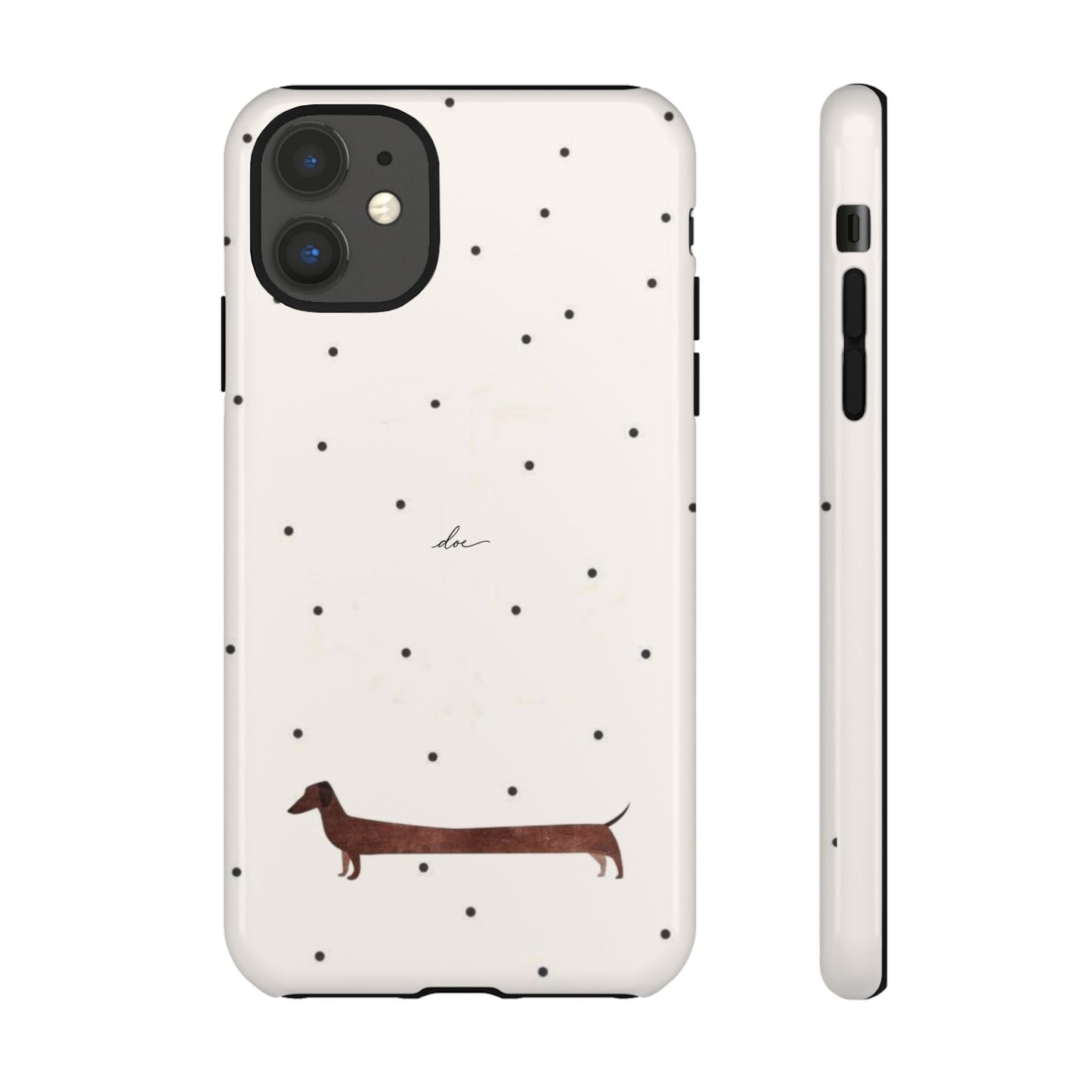 Polka Dachshund iPhone Case