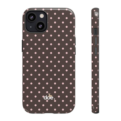 Brown Polka Dot iPhone Case