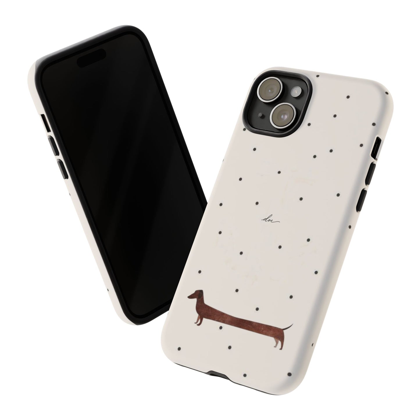 Polka Dachshund iPhone Case
