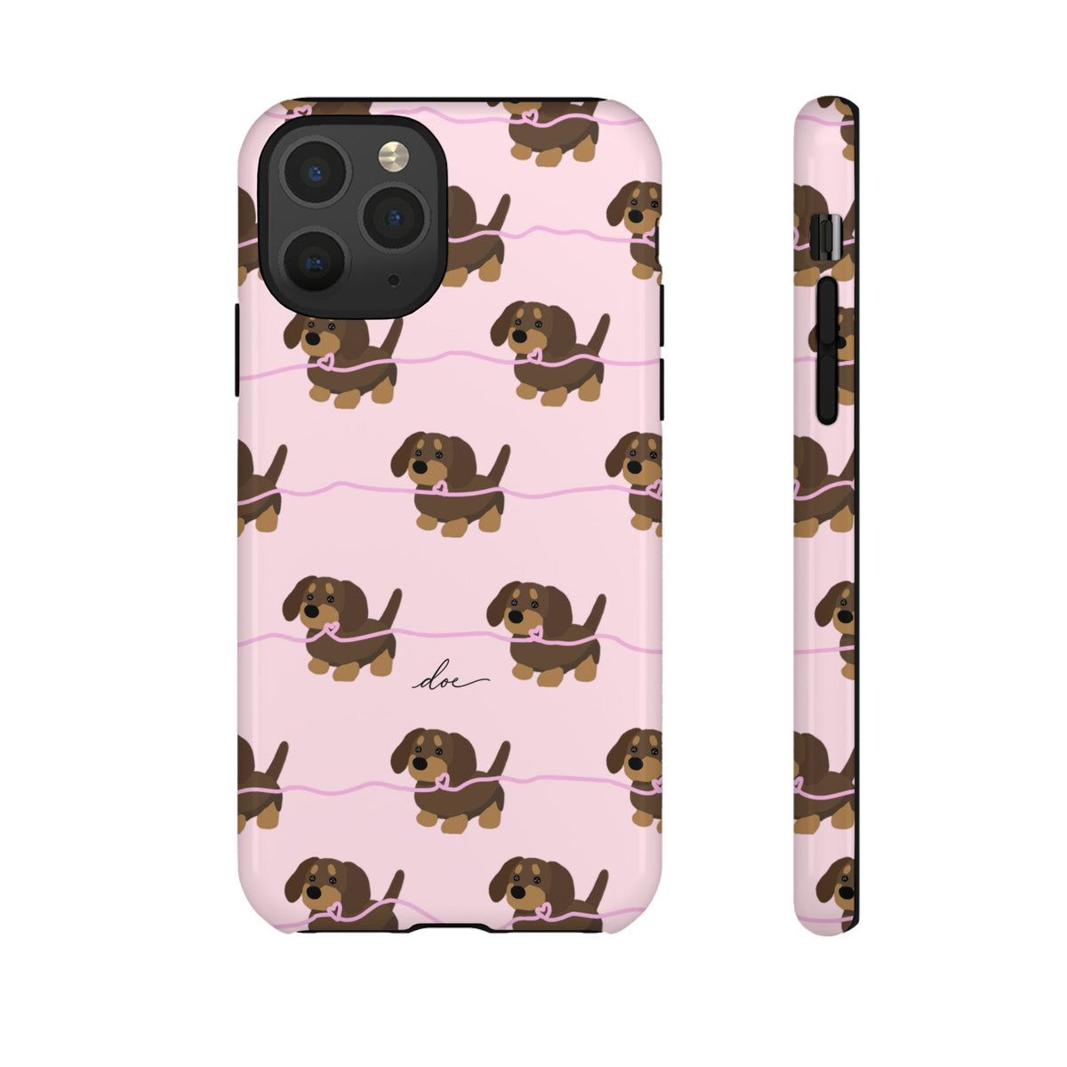 Pink Dachshunds iPhone Case