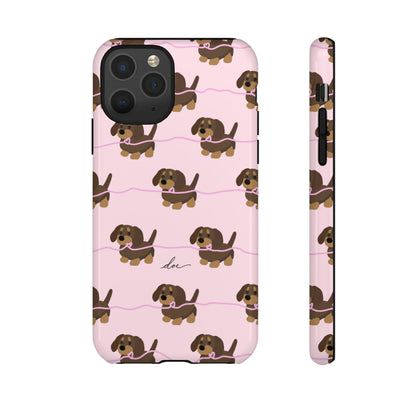 Pink Dachshunds iPhone Case