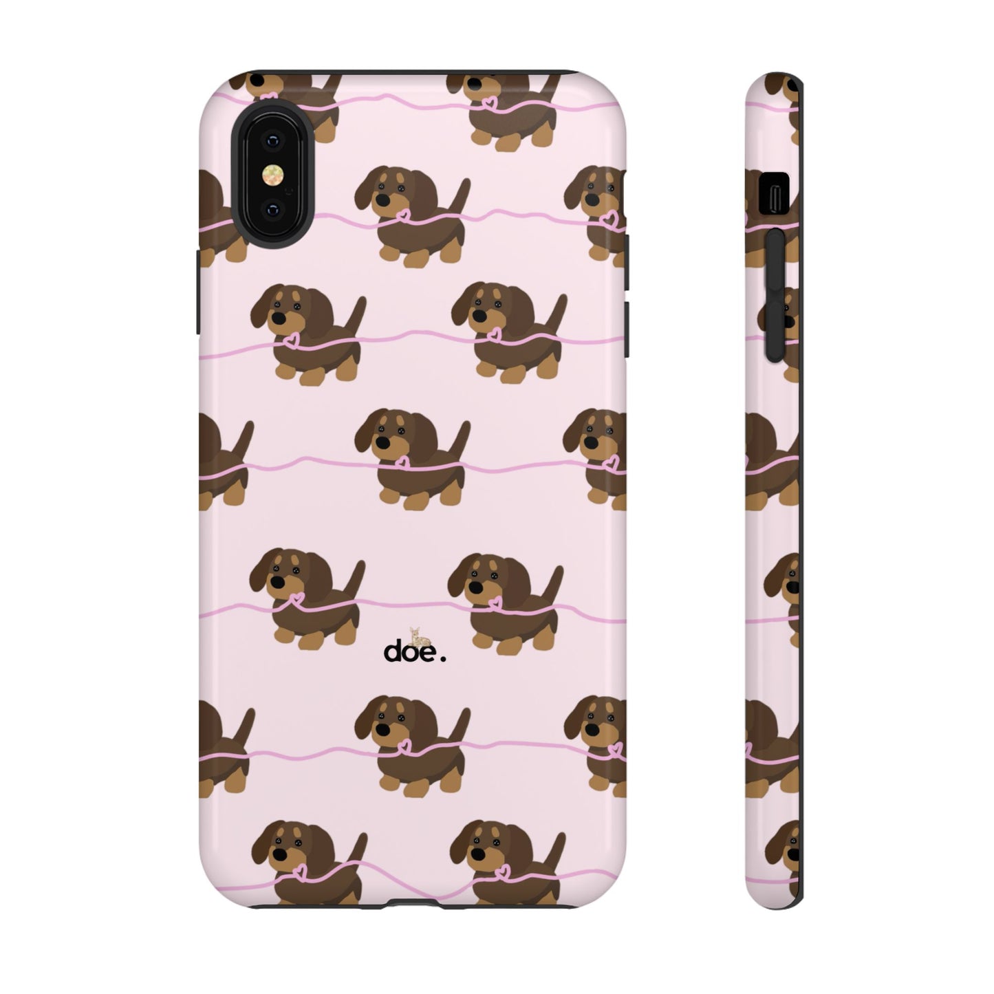 Pink Dachshunds iPhone Case