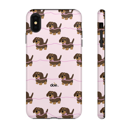 Pink Dachshunds iPhone Case