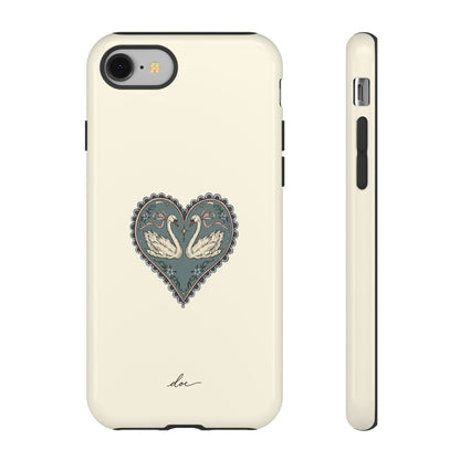 Swan Hearts iPhone Case