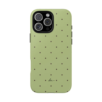 Polka Greens iPhone Case